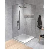 KOLMAN Eckdusche HELA 80x80 190 cm Transparent Glas, BxT: 80x80 cm, Sicherheitsglas 80 cm x 190 cm x 80 cm