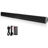 Dilwe Soundbar für TV Geräte, Tragbare Bluetooth Lautsprecher, 4 Ohm x 5 W Stereo Desktop Long Sound Bar mit Subwoofer, drahtlose Kartenmusik Audio Soundbar Lautsprecher für Computer, MP3, usw