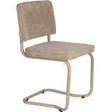 ZUIVER Ridge Kink Esszimmerstuhl Polyester beige 2er Set
