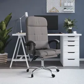 vidaXL Bürostuhl mit Massagefunktion Stoff Taupe