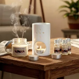 home&styling collection Aroma-Set Keramik-Aroma-Lampenset 25,5x7,5x17,6cm weiß 1 Stück