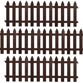 VILDE Gartenpalisade 30 x 30 cm 10 Stück Braun