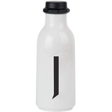 DESIGN LETTERS Trinkflasche Weiß | BPA-Frei | 500 ml | Tritan Wasserflasche im Nordisches Design | Auslaufsicher | Spülmaschinengeeignet | erhältlich von A-Z