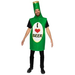 Maskworld Kostüm Bier Party Kostüm für Karneval Fasching, Für alle, die zu tief in die Flasche geguckt haben! grün