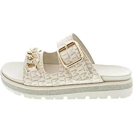 Marco Tozzi Damen Sandale weiches Feel Me Fußbett weiches Innenfutter Modern, beige (Cream Comb), 39 EU