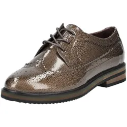 Schnürschuh REGARDE LE CIEL "Regarde Le Ciel Halbschuhe Leder", Damen, Gr. 39, fango, Leder, Schuhe