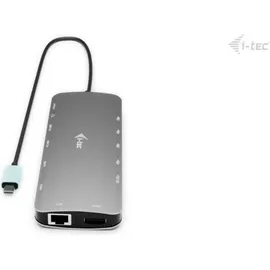 iTEC i-tec USB-C 4K Metal Nano Dock - 2x HDMI, 4x USB-C (10Gbps), 1x USB-A (10Gbps), 2x USB-A 2.0, Audio, SD/TF, LAN 1 Gbps, PD 3.1 (140W)