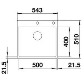 Blanco Subline 500-IF/A SteelFrame anthrazit + Excenterbetätigung + InFino