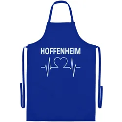 multifanshop Grillschürze - Hoffenheim - Herzschlag - Druck weiß - Schürze