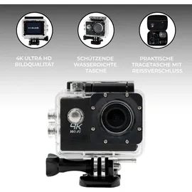 MONSTER SHOP Dachrinnenreinigung Kamera Set 4K 4x Zoom, 170Grad Weitwinkel, Inspektionskamera, Wiederaufladbar, Wasserdichtes Gehäuse, WLAN, Kompatibel mit And... - Schwarz