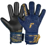 Reusch Attrakt Freegel Silver Junior Torwarthandschuhe Kinder in premium blue-gold-black, Größe 4 - blau