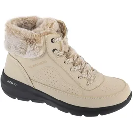 SKECHERS Glacial Ultra Mountain Muse Damen-Stiefelette, Natürliches schwarzes Synthetikmaterial, 36 EU