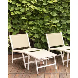 Beliani Marceddi Gartenstuhl 54 x 70 x 60 cm beige 4 St.