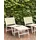 Beliani Marceddi Gartenstuhl 54 x 70 x 60 cm beige 4 St.