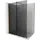 Mexen Velar Faltwand Walk-in 140 x 200 cm, grafit 8 mm, gebürstetes Kupfer - 871-140-000-43-65