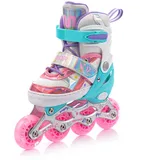 meteor® Inlineskates 4in1 Kinder Inliner Rollschuhe Roller Blades Quad Skates Carbon Kinder Inlineskates Verstellbar Schuh Big Wheels