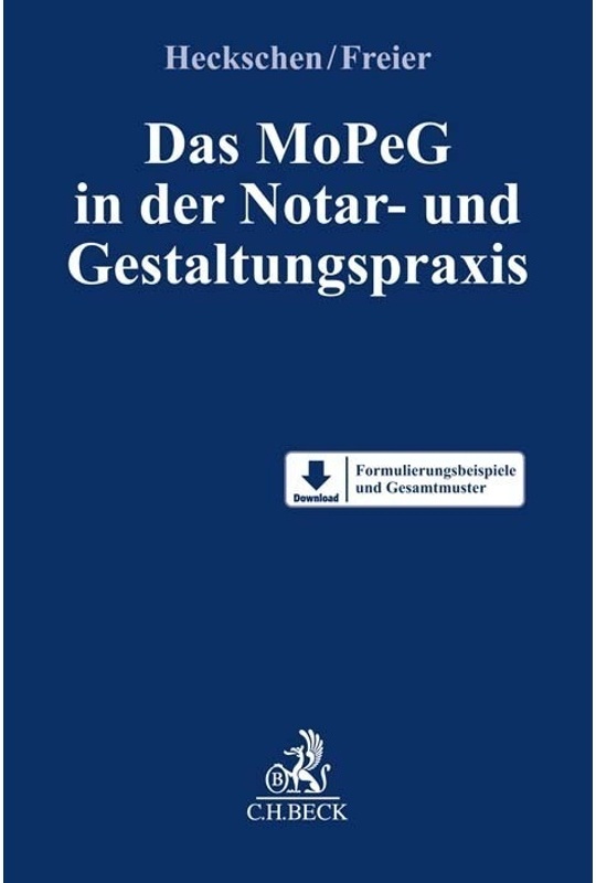 Das Mopeg In Der Notar- Und Gestaltungspraxis  Leinen