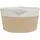 vidaXL Aufbewahrungskorb Beige und Weiß Ø40 x 25 cm Baumwolle