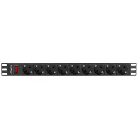 LANBERG PDU Steckdosenleiste 3 m Schwarz/Grau 9 St.