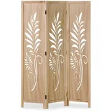Homestyle4u Paravent Raumteiler Holz Trennwand Natur Sichtschutz Indoor faltbar