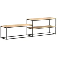 Furnicato TV-Schrank 180x30x50 cm Raues Mangoholz