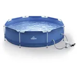 CRIVIT Metal-Frame-Pool, Ø 300 x H 76 cm, inkl. Fliterpumpe - B-Ware sehr gut