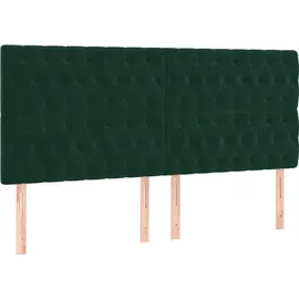 vidaXL Boxspringbett 180 x 200 cm Dunkelgrün