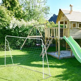 Relaxdays Fußballtor Weiß 153 x 217 x 75 cm