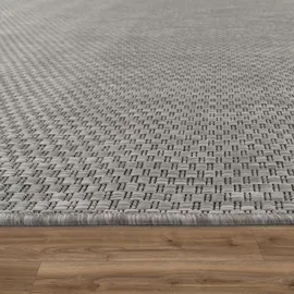 Paco Home Outdoor Teppich Flachgewebe Einfarbig Modern wetterfest für Terrasse Küche Grau, 300x400 cm,