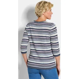GOLDNER Strickpullover im Ringel-Look Blau 44