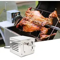 25W Edelstahl Röster Spieß Drehspieß BBQ Grill Motor 2.5 r/min Elektro Grillmotor Edelstahl Roaster Drehspieß Motor Grill Zubehör 60KG