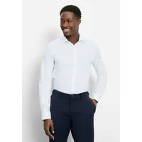 Olymp Businesshemd OLYMP "OLYMP No. Six, super slim, Kent", Herren, Gr. 42, Normaler Arm, weiß, 97% Baumwolle, 3% Elastolefin, Hemden