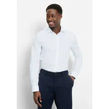 Olymp Businesshemd OLYMP "OLYMP No. Six, super slim, Kent", Herren, Gr. 42, Normaler Arm, weiß, 97% Baumwolle, 3% Elastolefin, Hemden