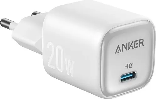 Anker kompaktes GaN-Schnellladegerät (30 W, PD 3.0), 3x schnelleres Aufladen, USB‐C-Stromversorgung, kompatibel mit iPhone 17/Pro/Pro Max/iPhone Air/16/15, iPad, Samsung Galaxy S24/S23, Pixels und mehr