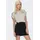 Only Onllieke S/S Satin Mix Top Kurzarmshirt Beige 42