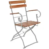 INDA-EXCLUSIV Klappstuhl 53,5 x 47 x 84 cm silber