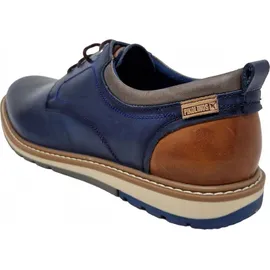 PIKOLINOS Herren Schnürschuh Leder Halbschuh sportlich elegant Berna M8J-4183, Größe:41 EU, Farbe:Blau - Blau - 41