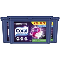 Coral Waschmittel Caps Black Velvet Allin1 Colorwaschmittel für dunkle Wäsche 3x 50 WL (150 Caps), 3er XXL-Pack