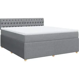 vidaXL Boxspringbett 180 x 200 cm Hellgrau