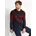 aus Baumwolle und Polyacryl mit Kapuze Regular Fit blau rot XXXL 64/66