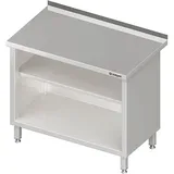 Stalgast Arbeitsschrank offen, mit Grund- und Zwischenboden, 900x700x850 mm, mit Aufkantung, verschweißt