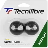 TECNIFIBRE - 2 Squashbälle Doppelter Gelber Punkt, Nicht zutreffend