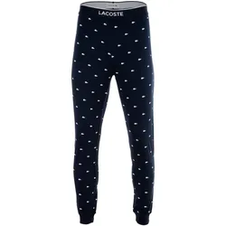 LACOSTE Herren Schlafhose - Loungewear, Pyjama Hose, lang, Logo Blau L
