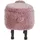 Beliani Hocker Sheep Stoff 55 x 40 x 35 cm Rosa