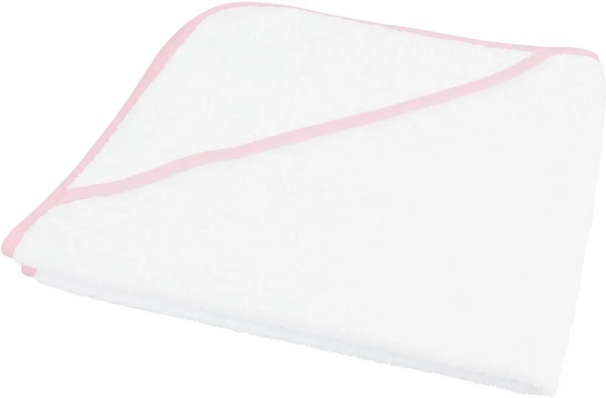 Kariban Kinder Baby Badehandtuch Baby-Badetuch K124 white/pink one size