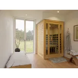 Infrarotkabine 2 Personen 1700W Hemlock Mica Heater Klarglas Tür Fronteinstieg
