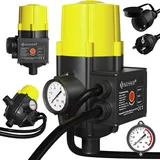 Kesser KESSER® Pumpensteuerung mit Baranzeige mit Kabel 10 bar Druckwächter elektrisch Druckschalter überwacht den Wasserdruck - automatisches Ein- und Ausschalten
