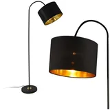 lux.pro Stehlampe Toledo 173cm 1xE27 Stehleuchte schwenkbare Standleuchte Metall Schwarz