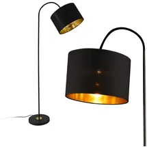 lux.pro Stehlampe Toledo 173cm 1xE27 Stehleuchte schwenkbare Standleuchte Metall Schwarz