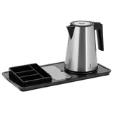 Royal Catering Wasserkocher Kaffeestation Teestation 1,2 L 1800 W Edelstahl kabellos silbern, 1.2 l, 1800 W silberfarben